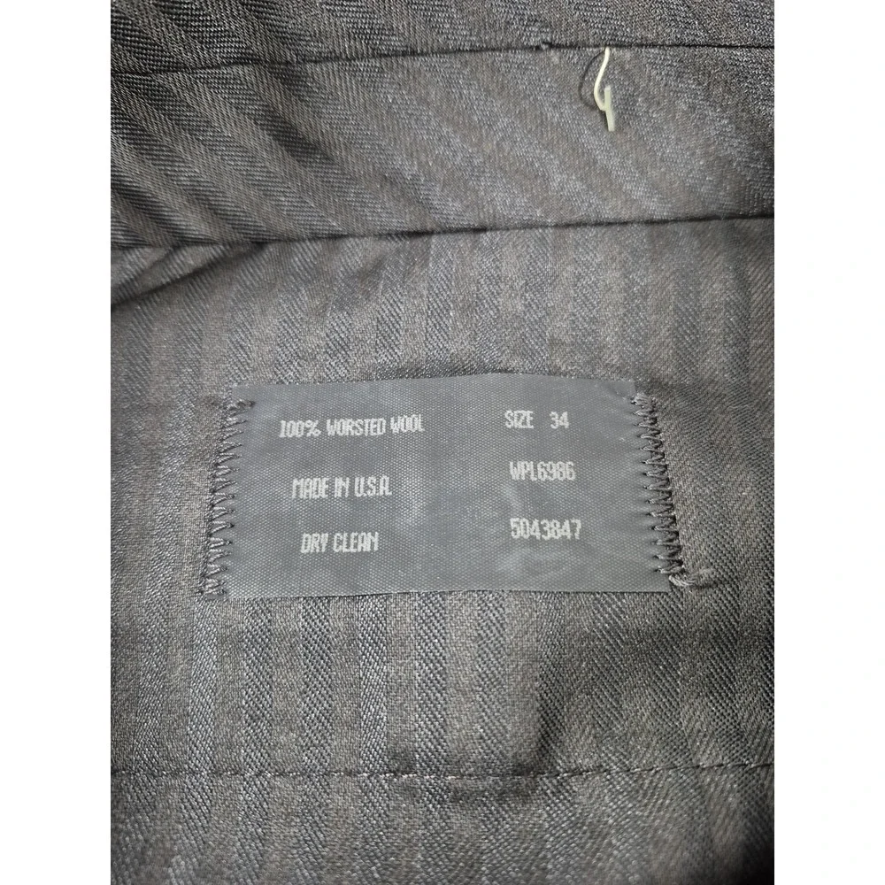 VTG John Alexander Dress Pants Mens 34x36 Gray Wool Pleated Classic USA Formal